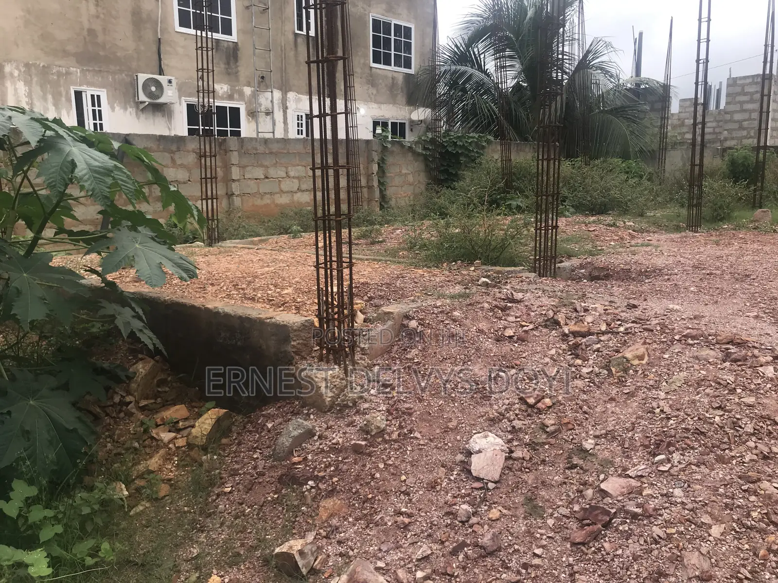 Half Plot With Two Bedrooms Storey Building Foundation