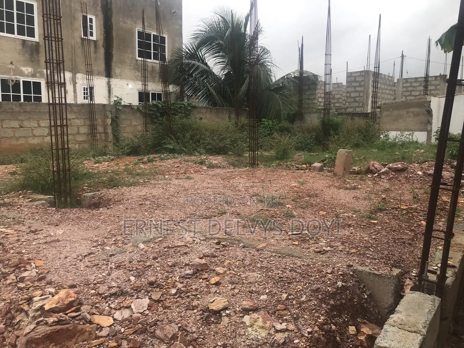 Half Plot With Two Bedrooms Storey Building Foundation