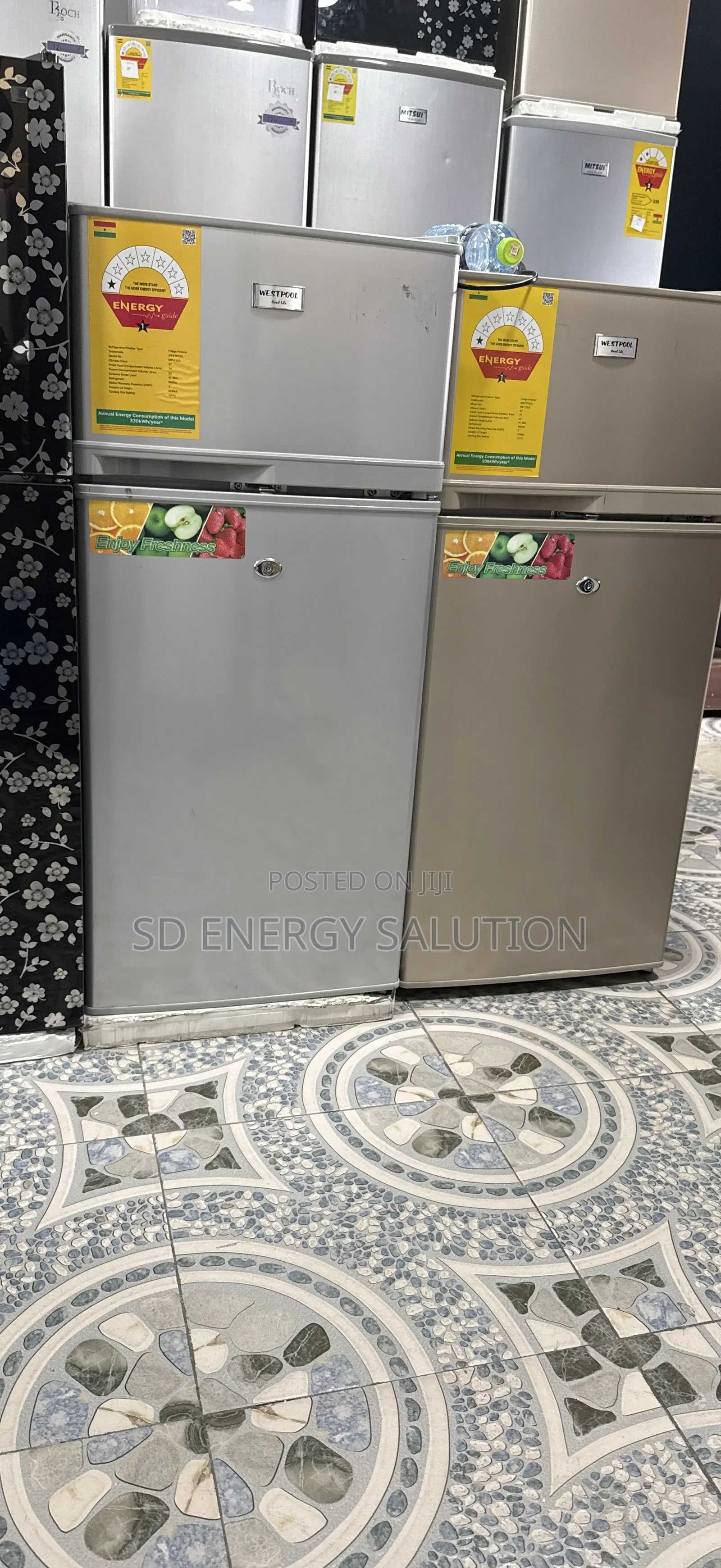 Westpool 115wp Double Door Fridge New Top Freezer Fridge