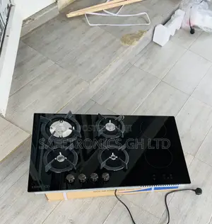 Purchase New in-Built 90cm Black Kenwood 4 Gas 2 Electric