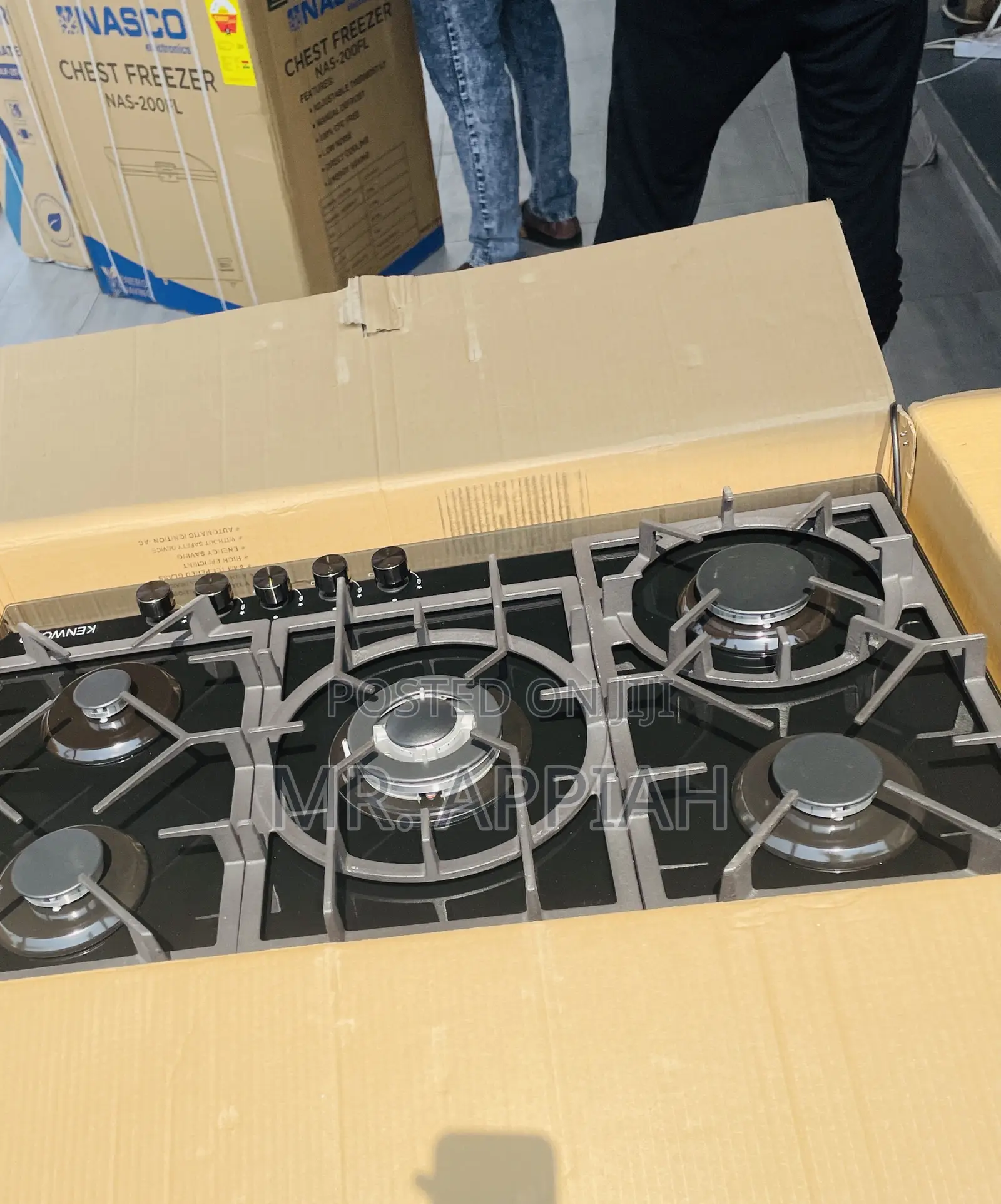 High Efficiency Kenwood 5 Gas Tempered Glass Hob 