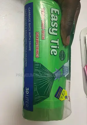 30l Green Bin Liner Bags With Drawstring – 240pcs (12 Packs)