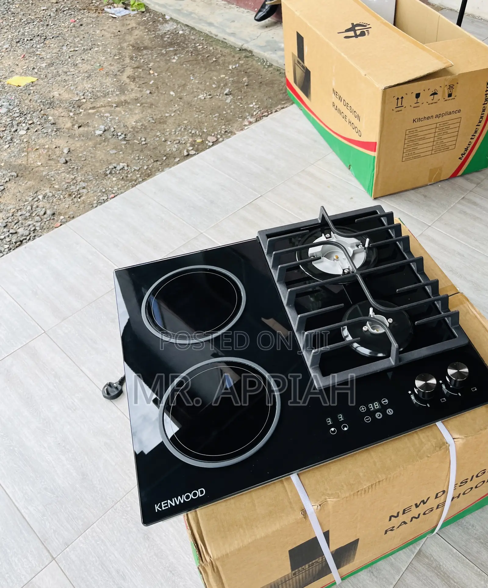 Efficiency Kenwood 60cm 2 + 2 Inbuilt Hob(Tempered)Black.