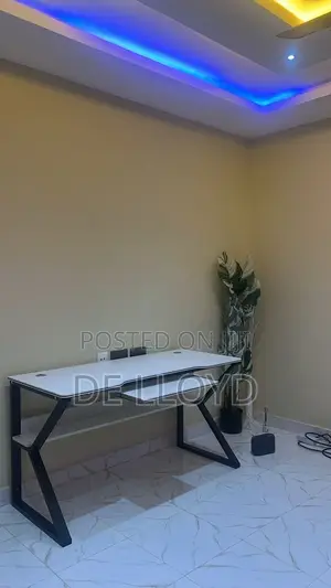 Multipurpose Table With Shelves And Keyboard Desk