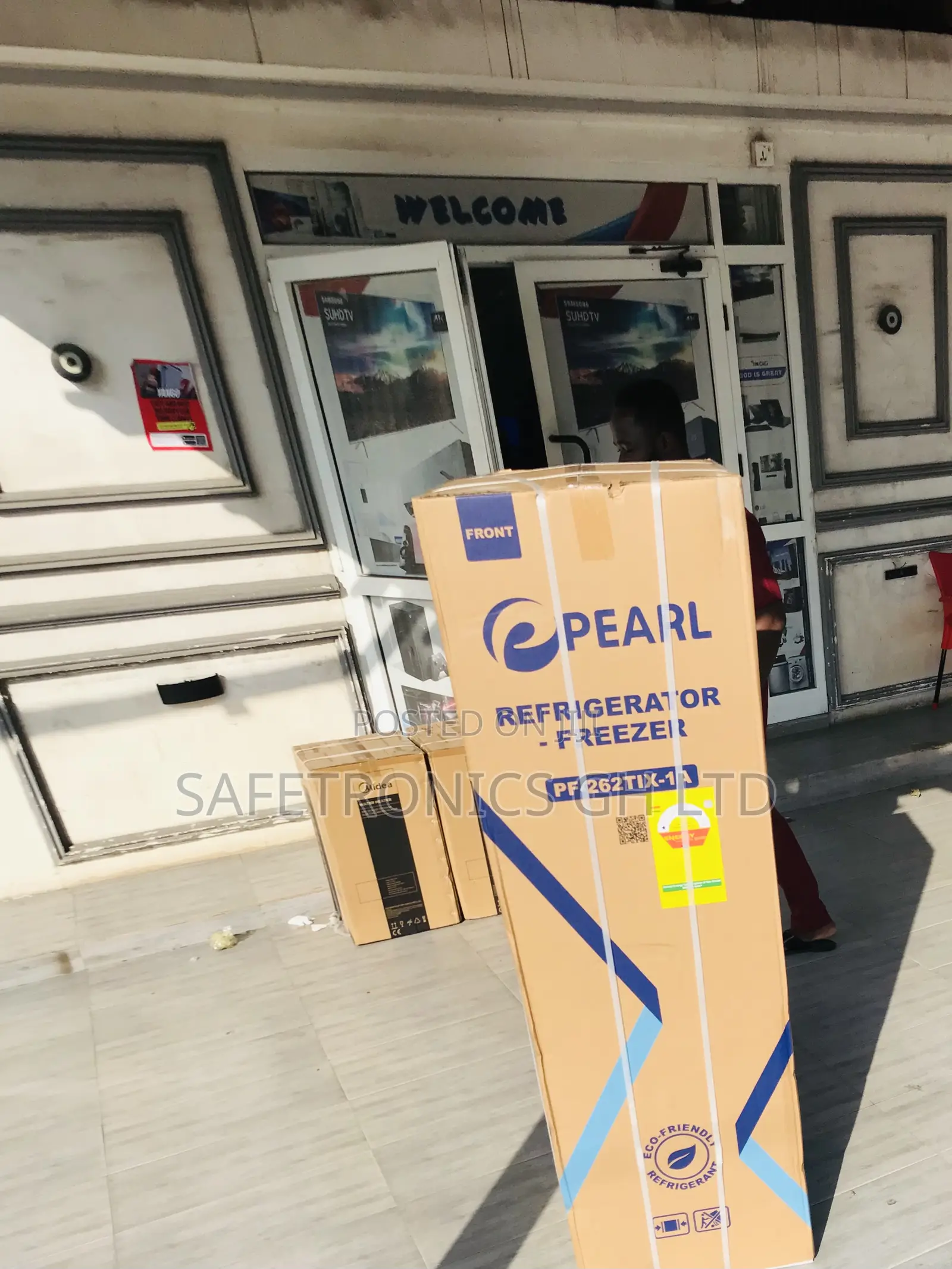 Neatly Sealed Topfreezer 162l Pearl Doubledoor Grey Fridge