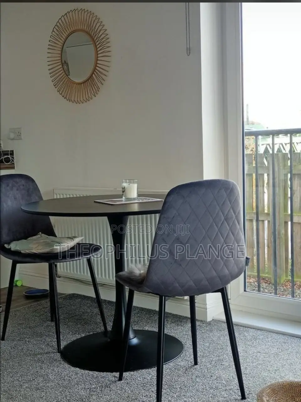 All Black 2 in 1 Dining Set