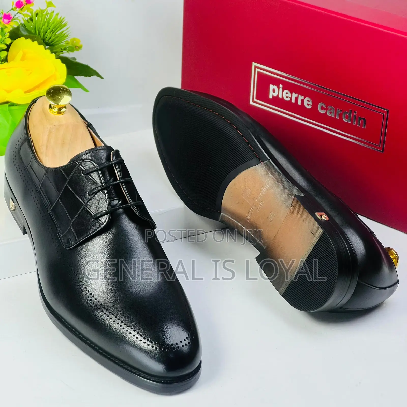 Pierre Cardin Lace Up Black and Coffee