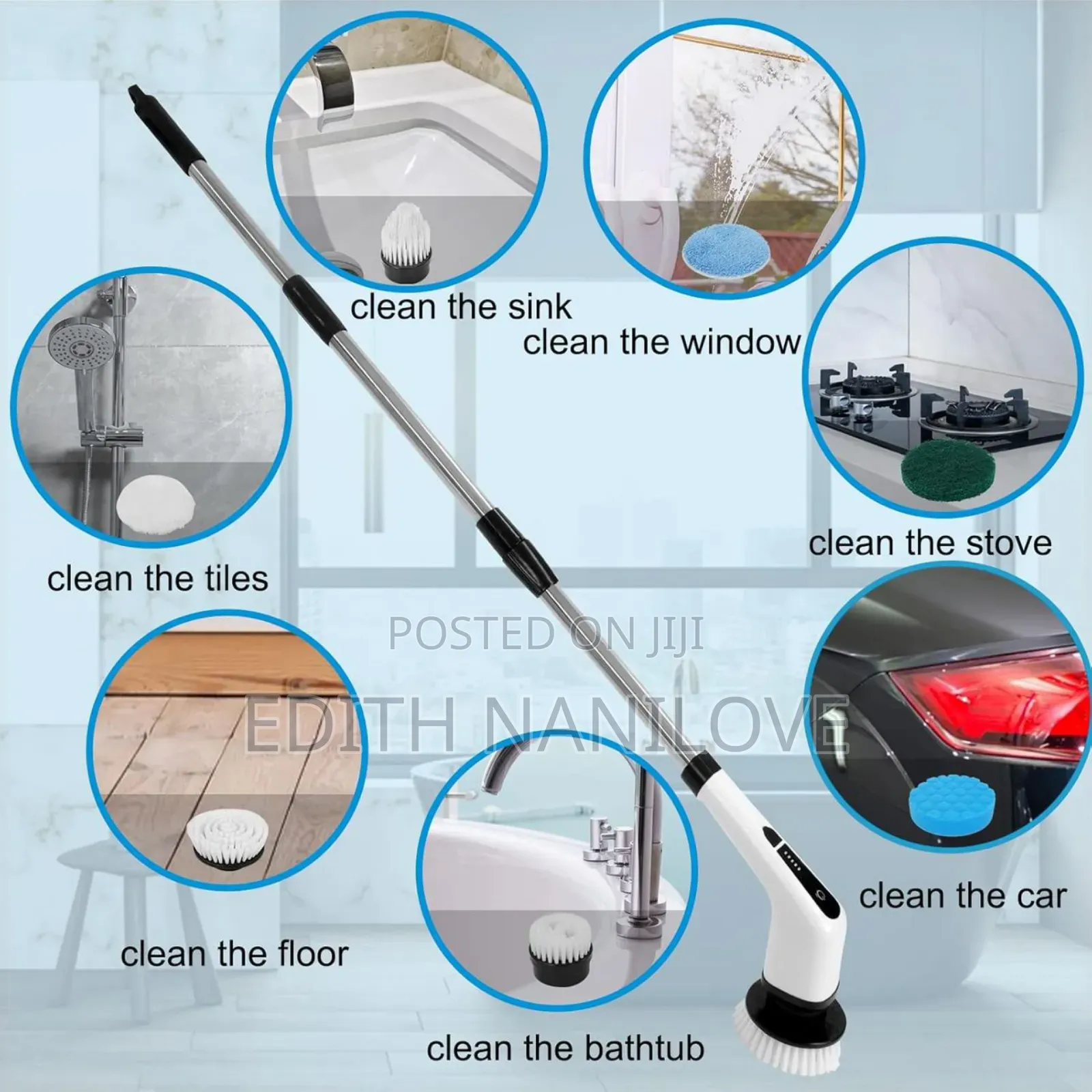Multifunctional Cordless Electric Scrubber (9 in 1)