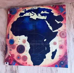 African Globe World Map Single Canvas Wall Arts Frame Decor