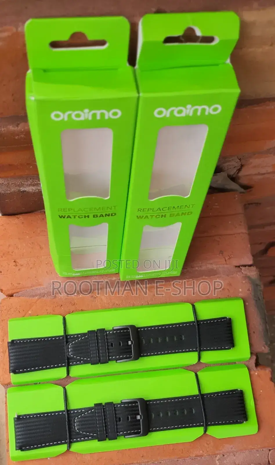 Oraimo Watch Strap Cow Leather Carbon Fiber Pattern Strap