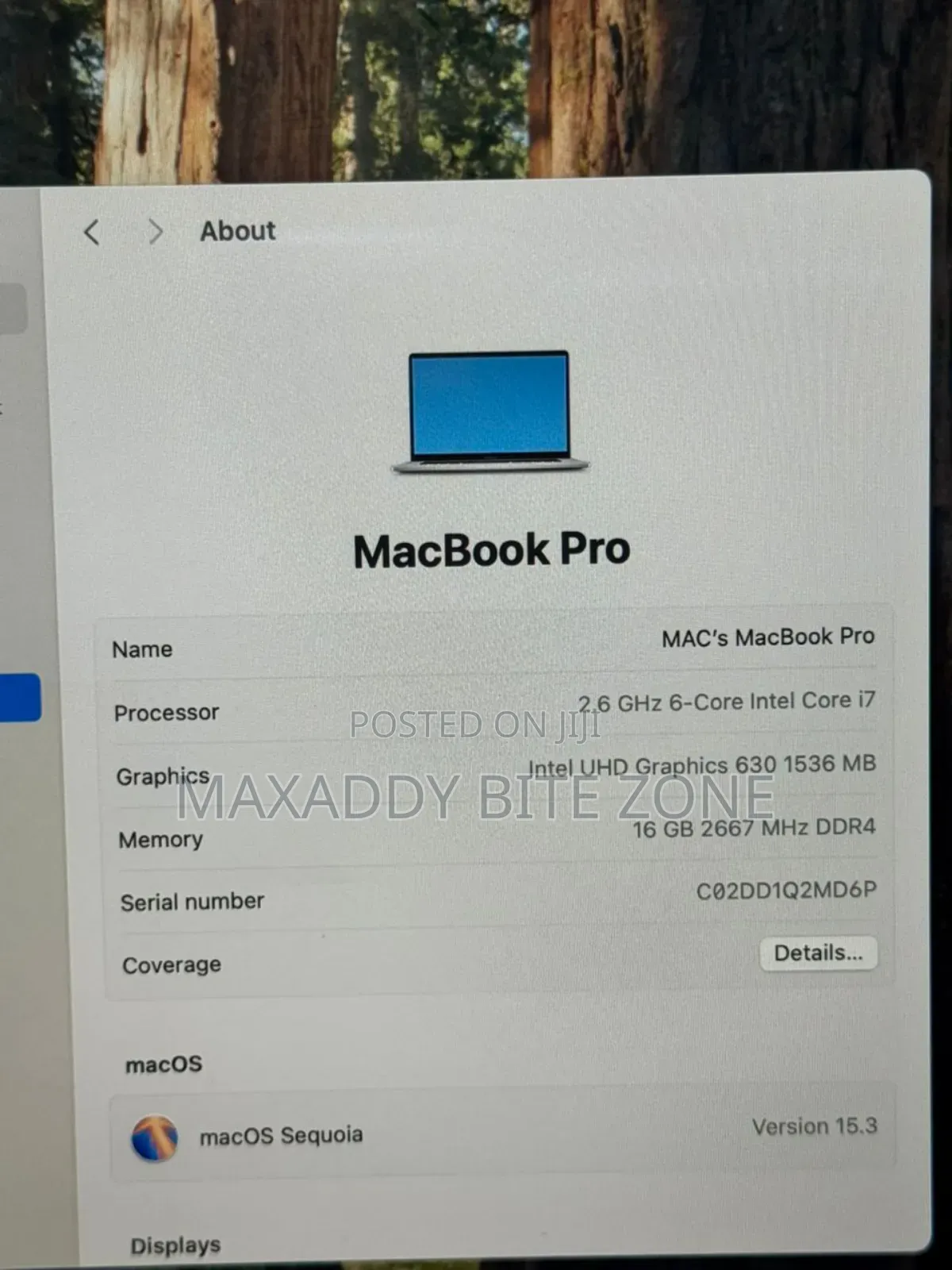 Laptop Apple MacBook Pro 2019 16GB Intel Core i7 SSD 512GB