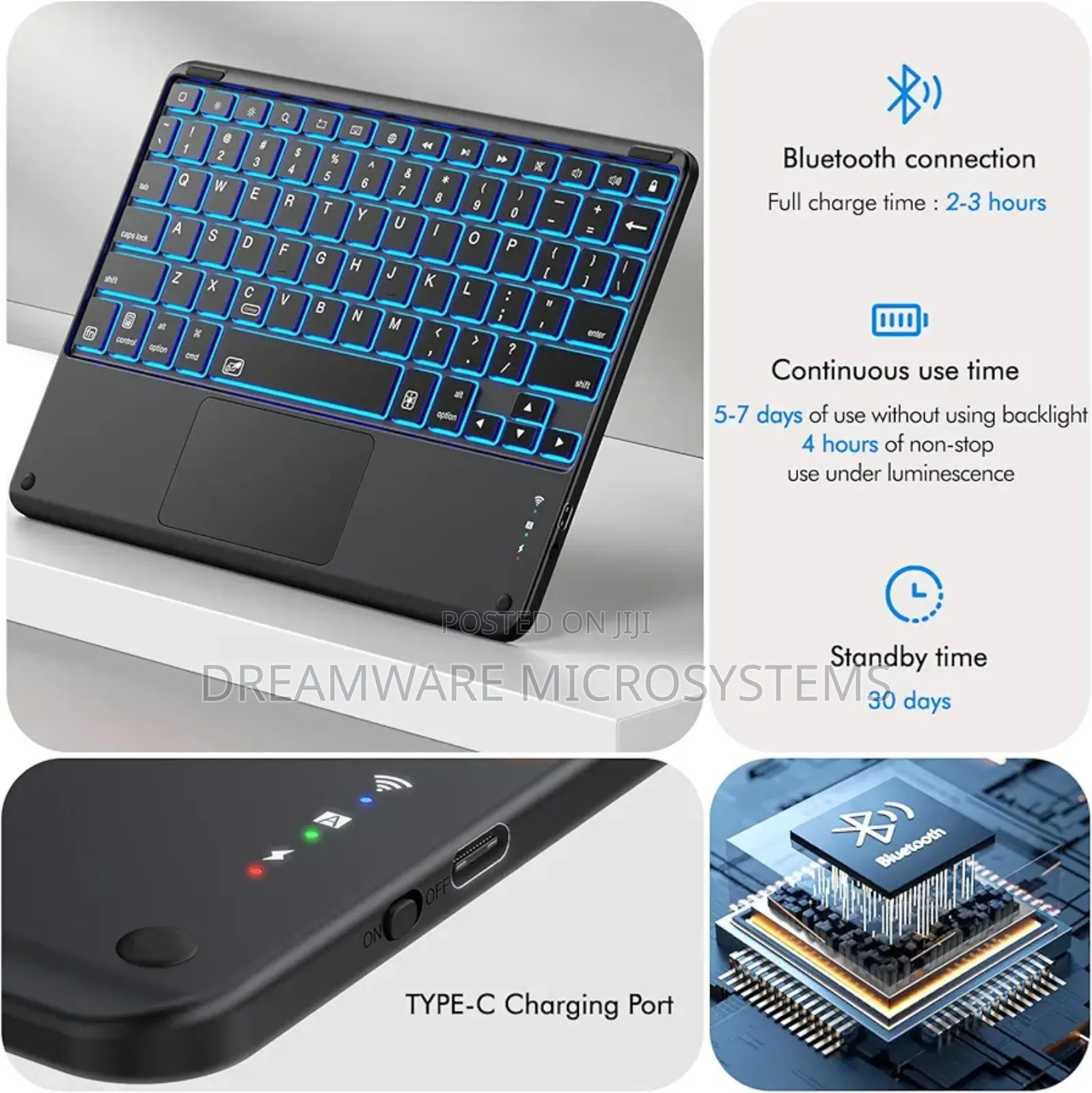 Infiland for Samsung Galaxy Tab A9 Plus 5g Case With Keyboard