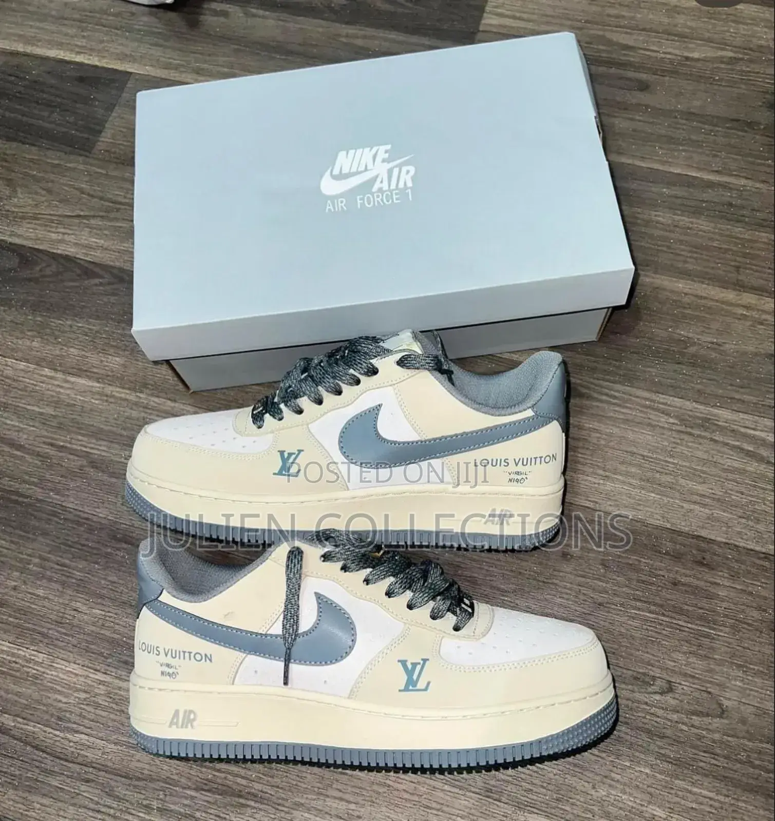 Louis Vuitton Force Cream and Blue