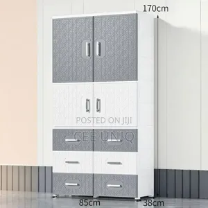 Double Door Open Baby Plastic Clothes Wardrobe