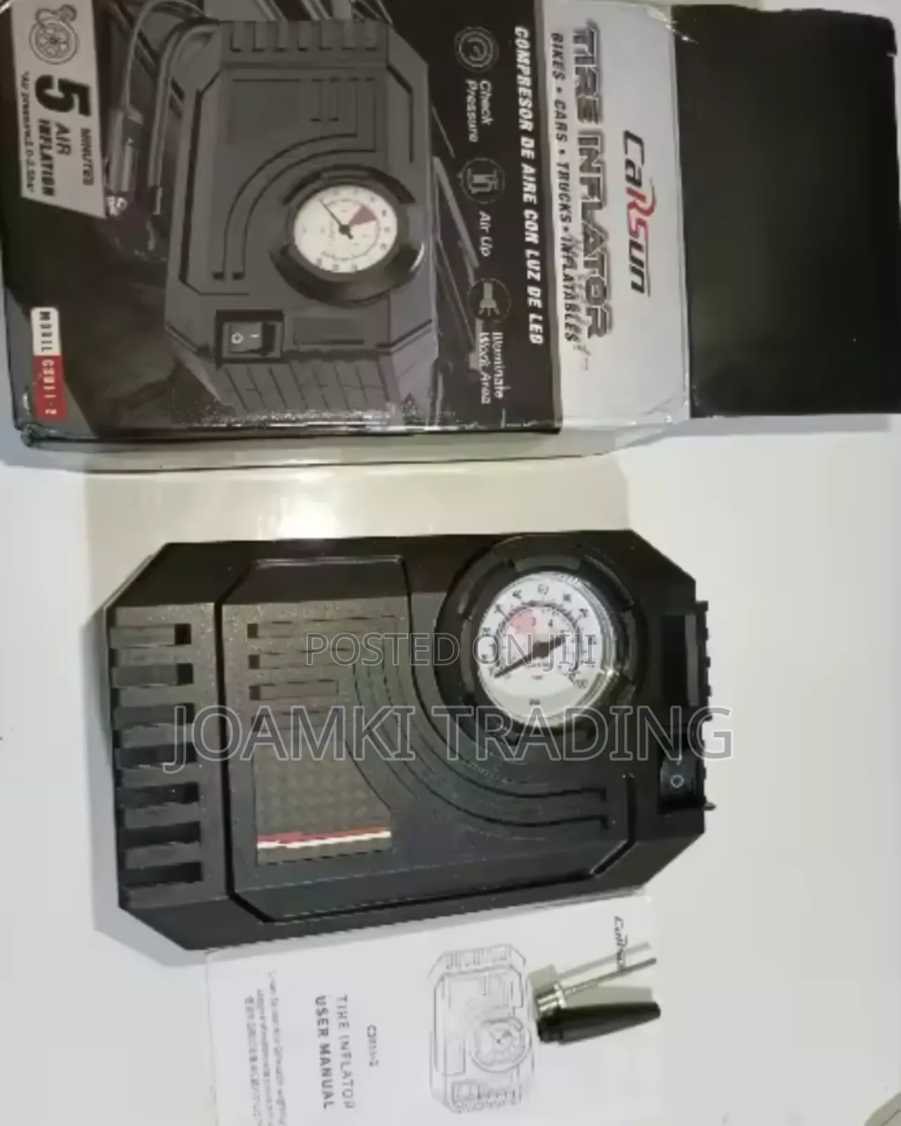 Carsun Mini Air Pump Tyre Inflator Portable Compressor Wired