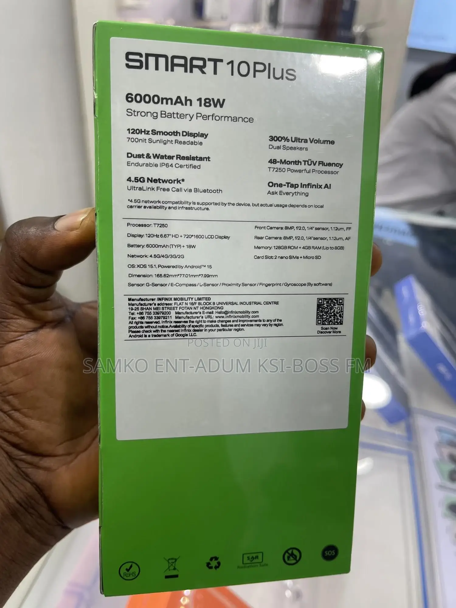 New Infinix Smart 10 Plus 128 GB Black