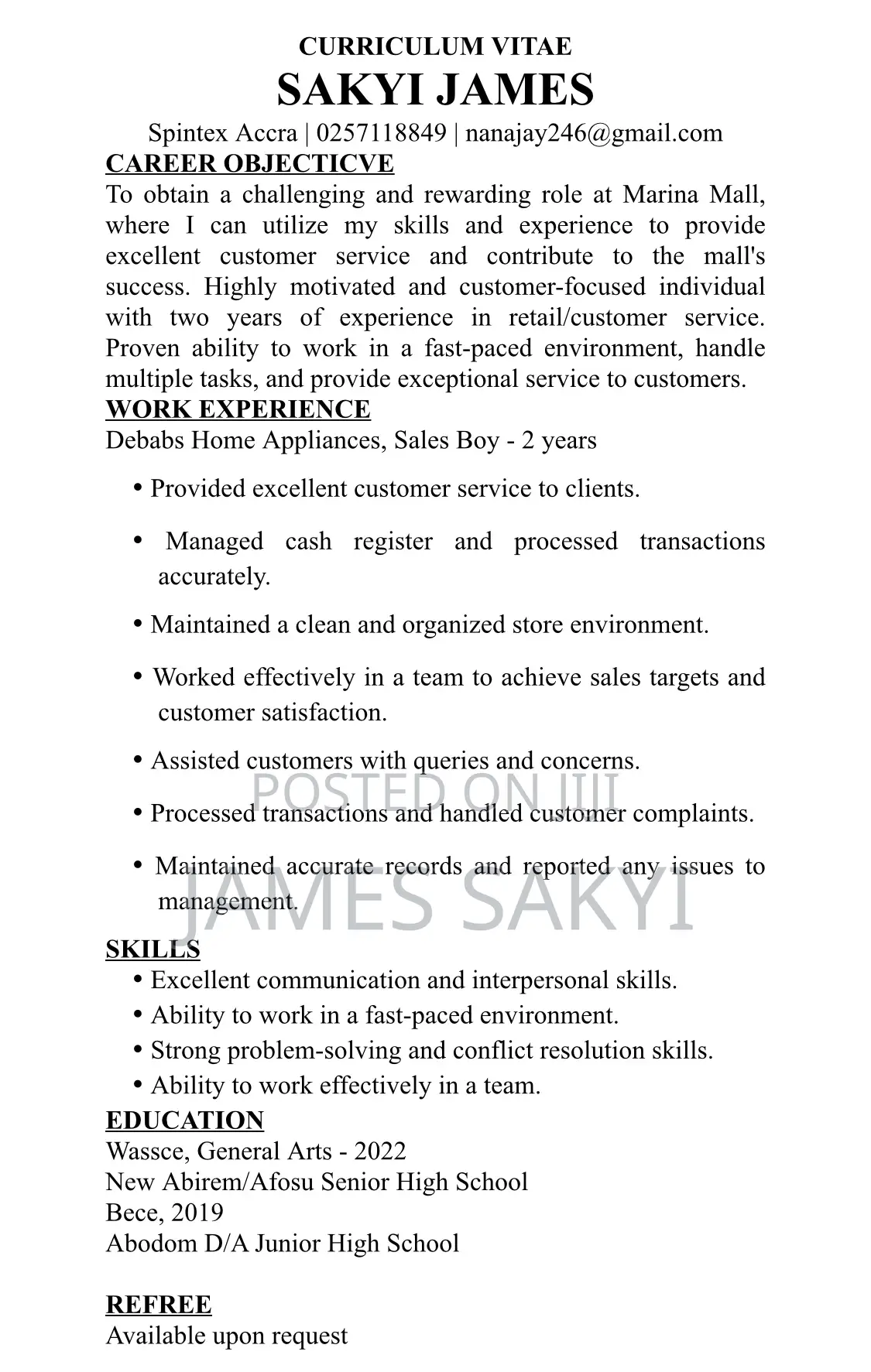 Sales Personnel