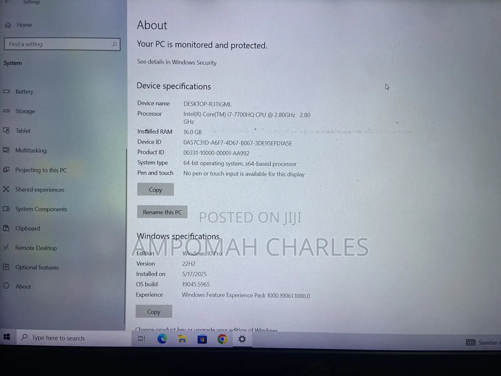 Laptop Asus ROG Strix G17 16GB Intel Core I7 SSD 512GB