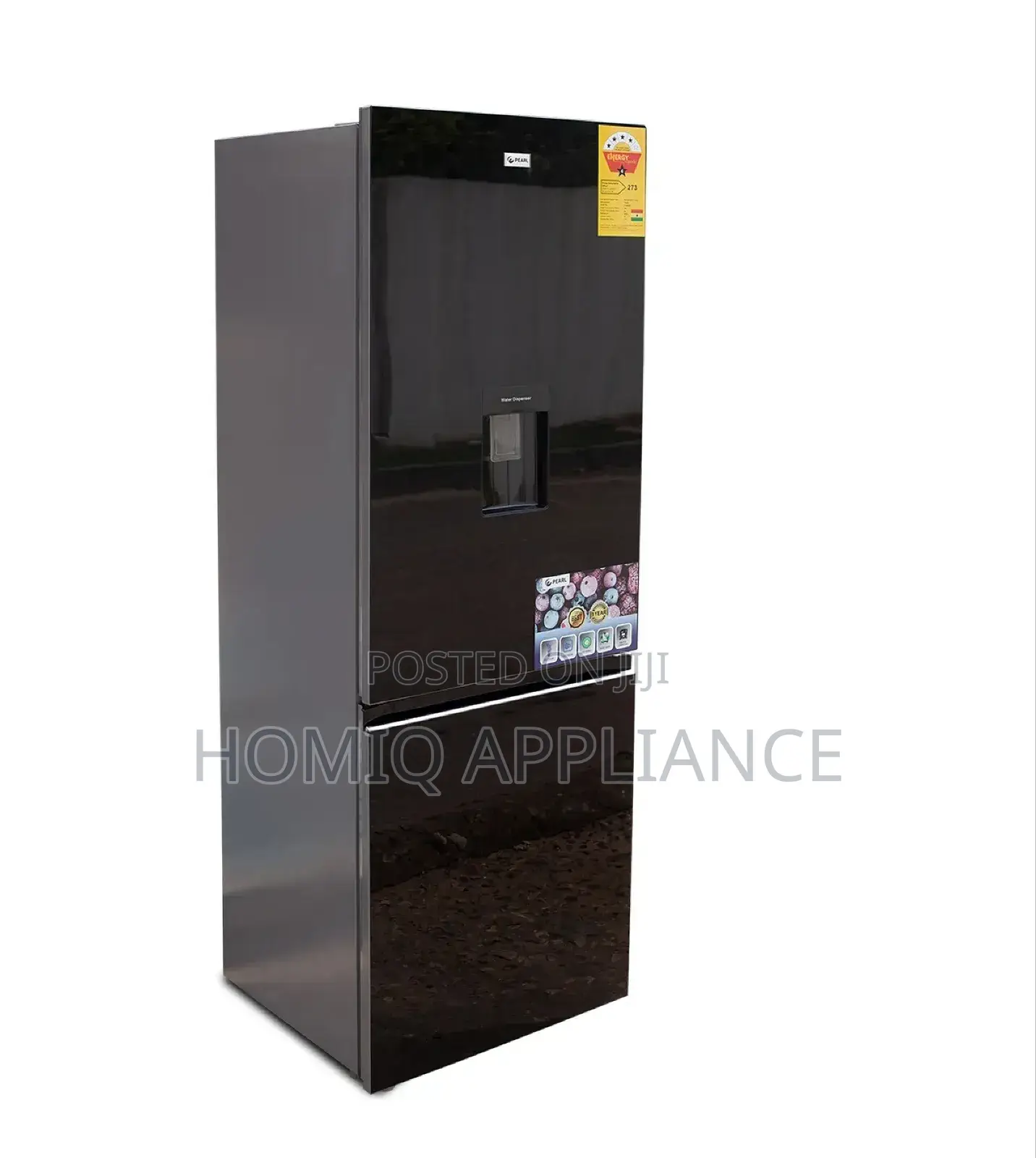 Pearl 309ltr Mirror Double Door Fridge With Dispenser