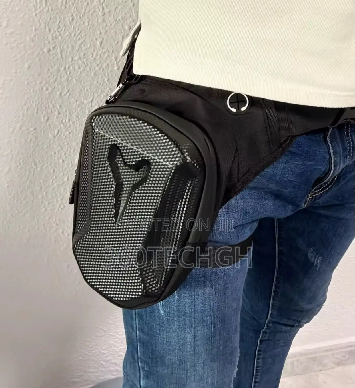 Motorcycle Side Leg Strap Shoulder Carrying Bag Men Women