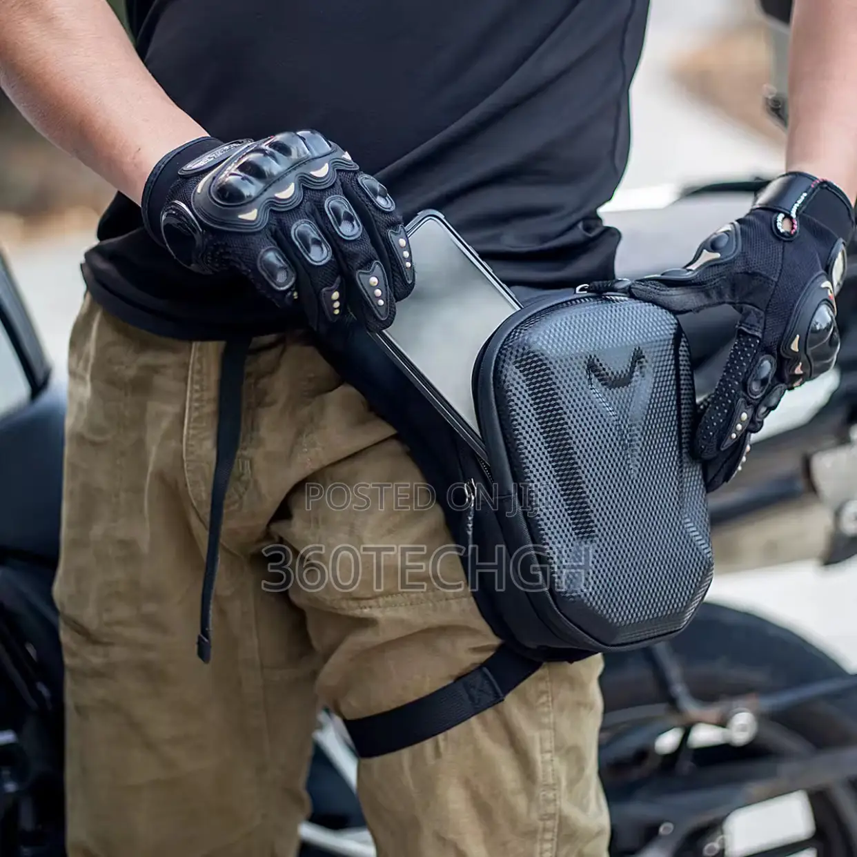 Motorcycle Side Leg Strap Shoulder Carrying Bag Men Women