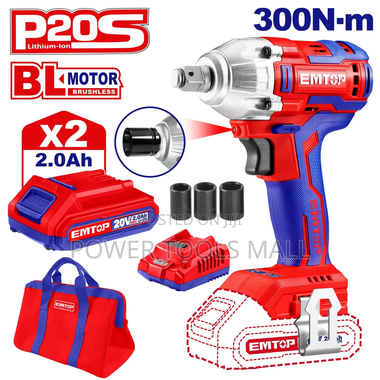 Cordless Impact Wrench Emtop