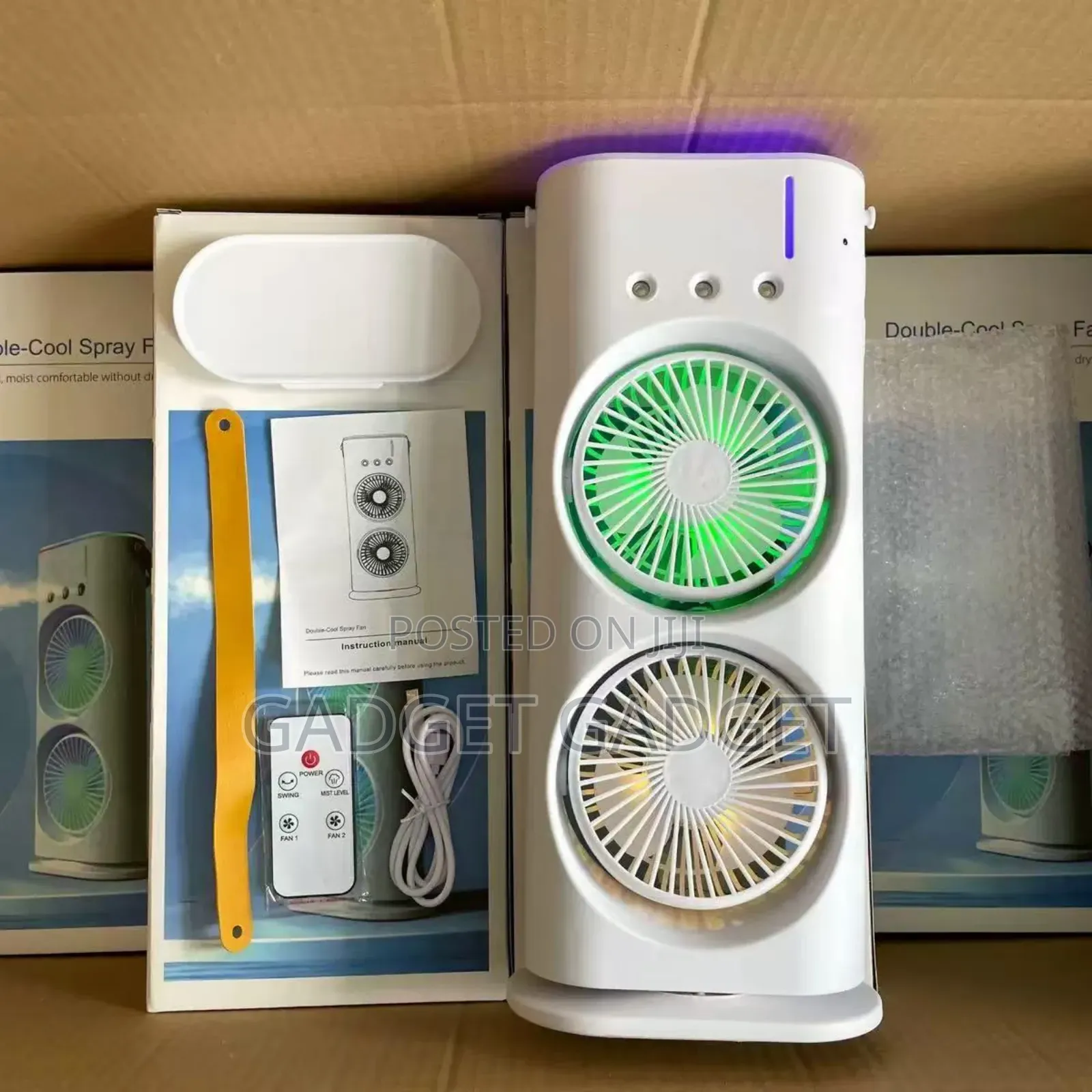Double Air Cooling Fan Rechargeable