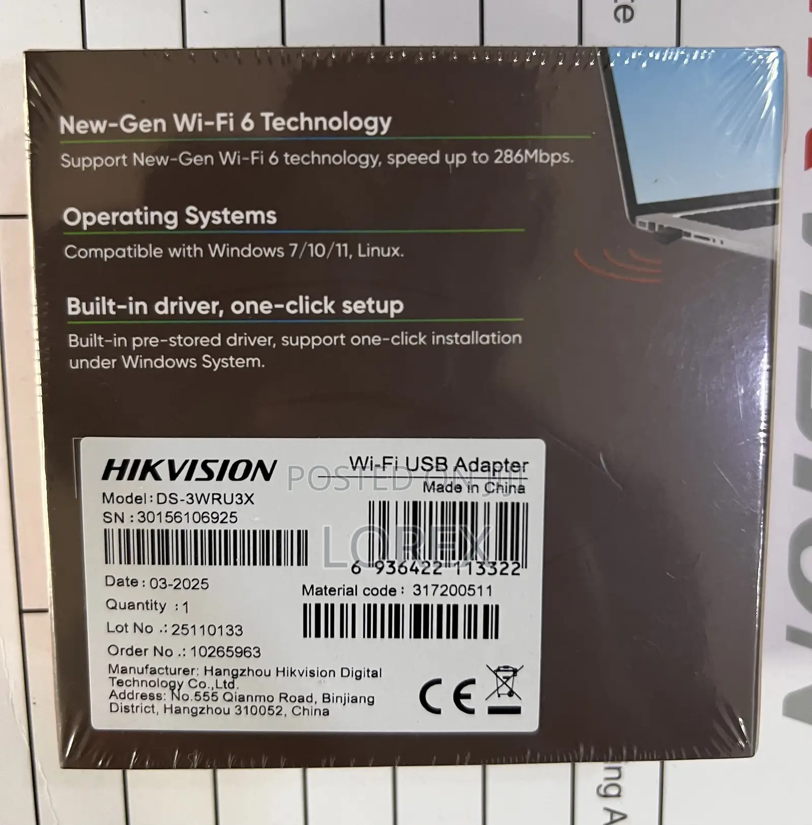 Hikvision Wifi Usb Receiver Wifi 6 Usb Dongle Ds-3wru3x