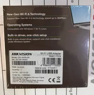 Hikvision Wifi Usb Receiver Wifi 6 Usb Dongle Ds-3wru3x