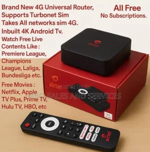 Universal 4g Turbonet Router Plus Tv Box (Free Subscription)