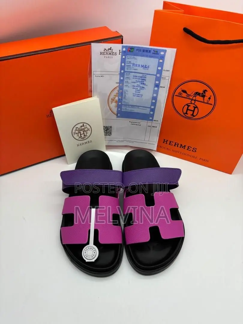 Original Hermes Unisex Slippers in Colors and Sizes in Box