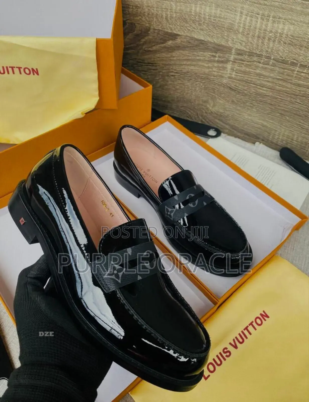 Louis Vuitton Men's Black Loafers
