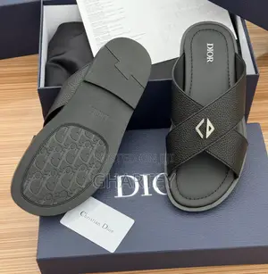 Luxury Unique Designed Crossed Slippers - Black