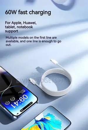 60w iPhone 15/16 Type C to C Nylon Braided Cable