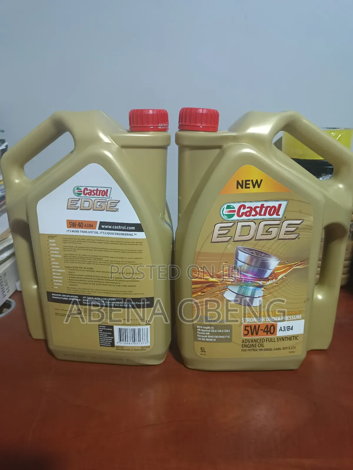 Castrol Edge 5w-40 Full Synthetic Engine Oil – 5 Litres