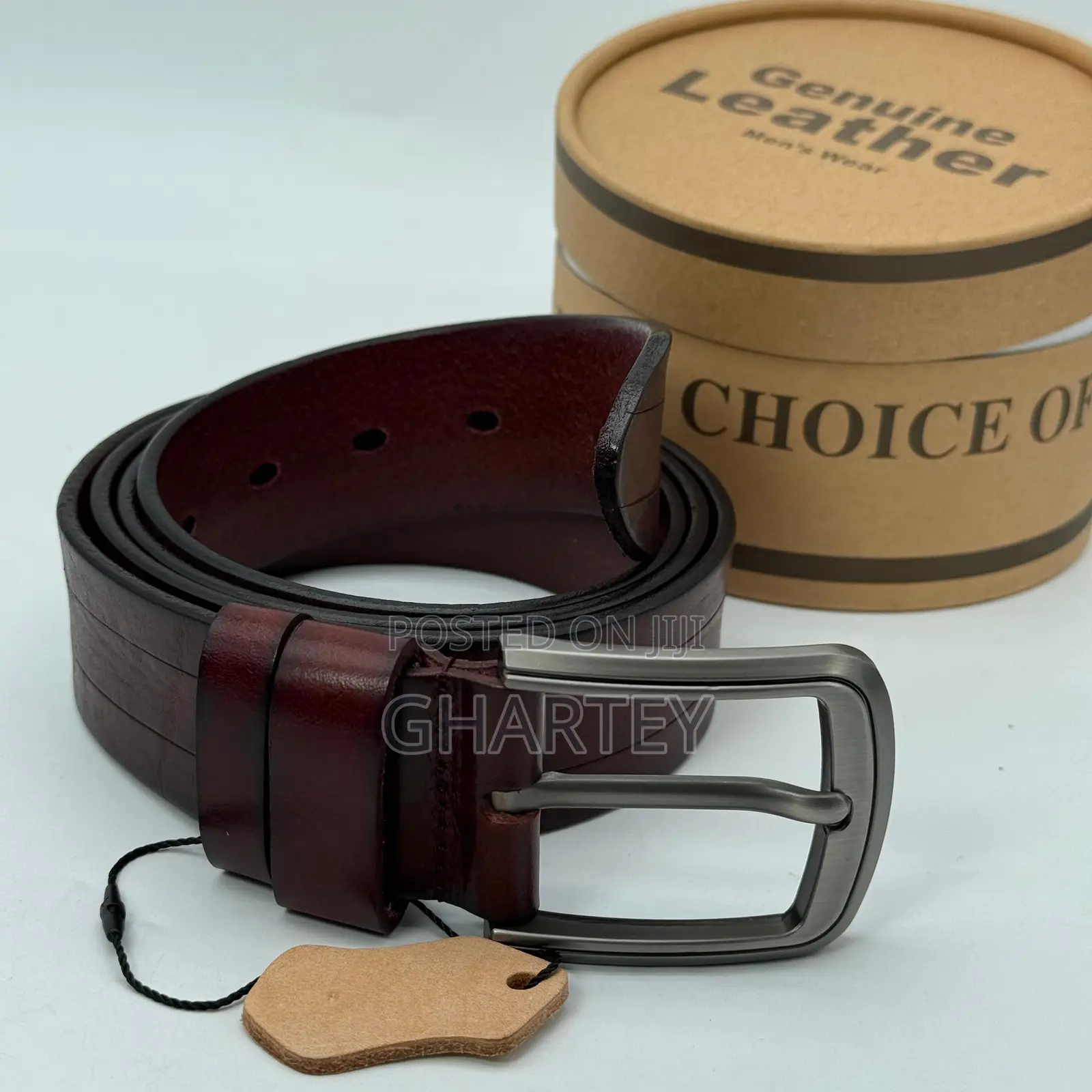 Premium Quality Men’S Leather Simple Buckle Belts - In Box