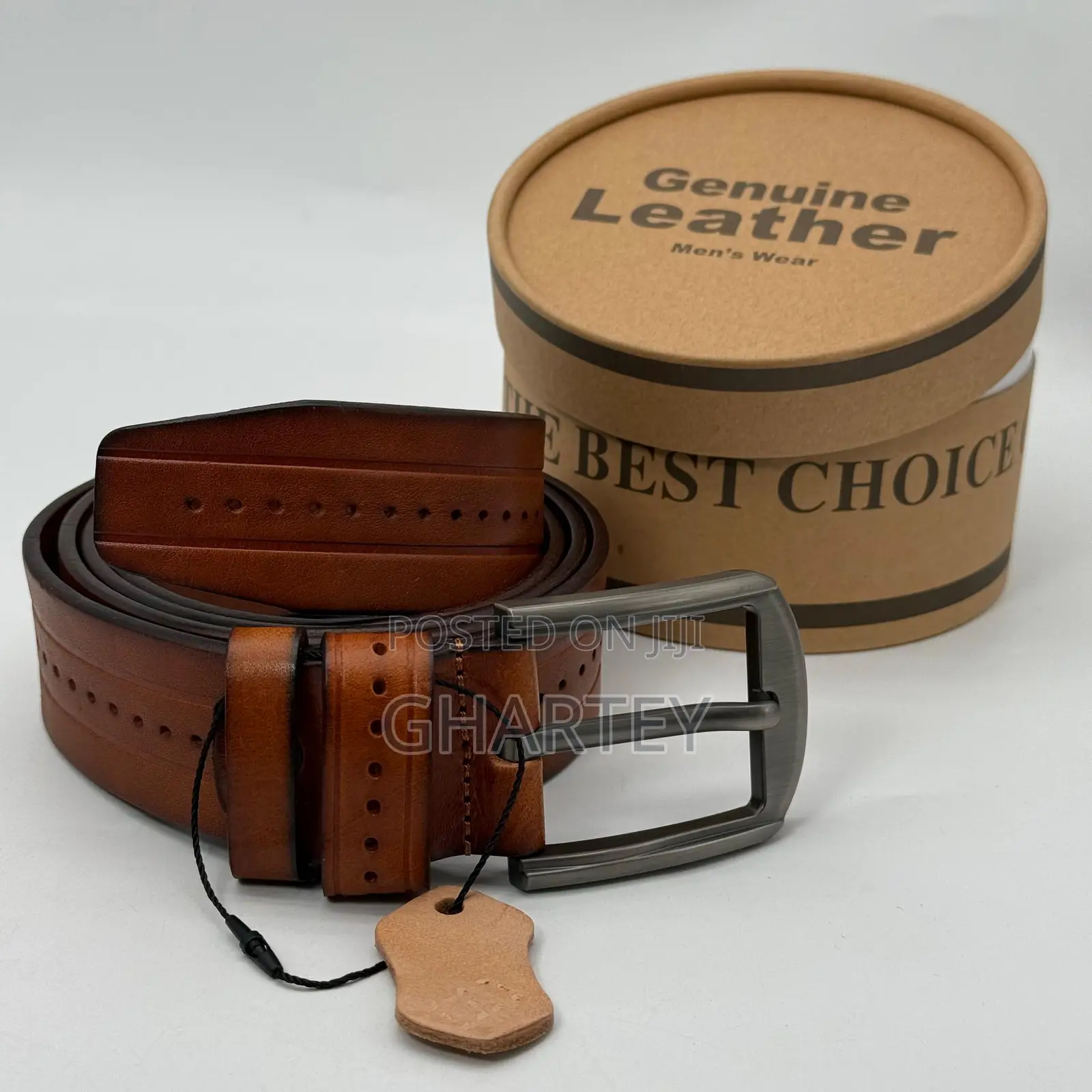 Premium Quality Men’S Leather Simple Buckle Belts - In Box