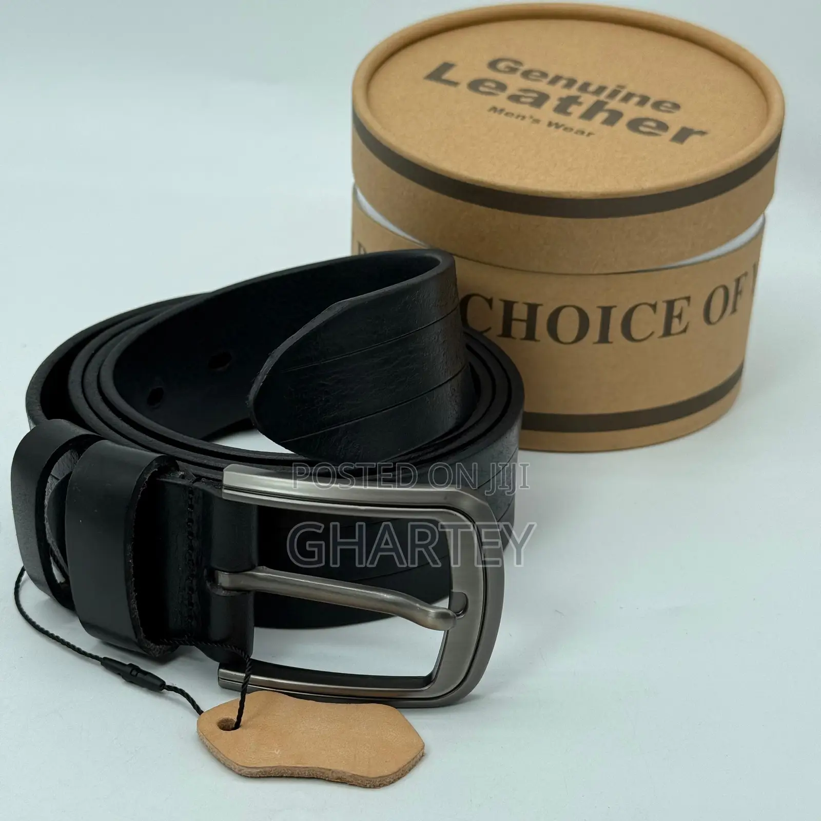Men’S Premium Simple Buckle Belts || Black