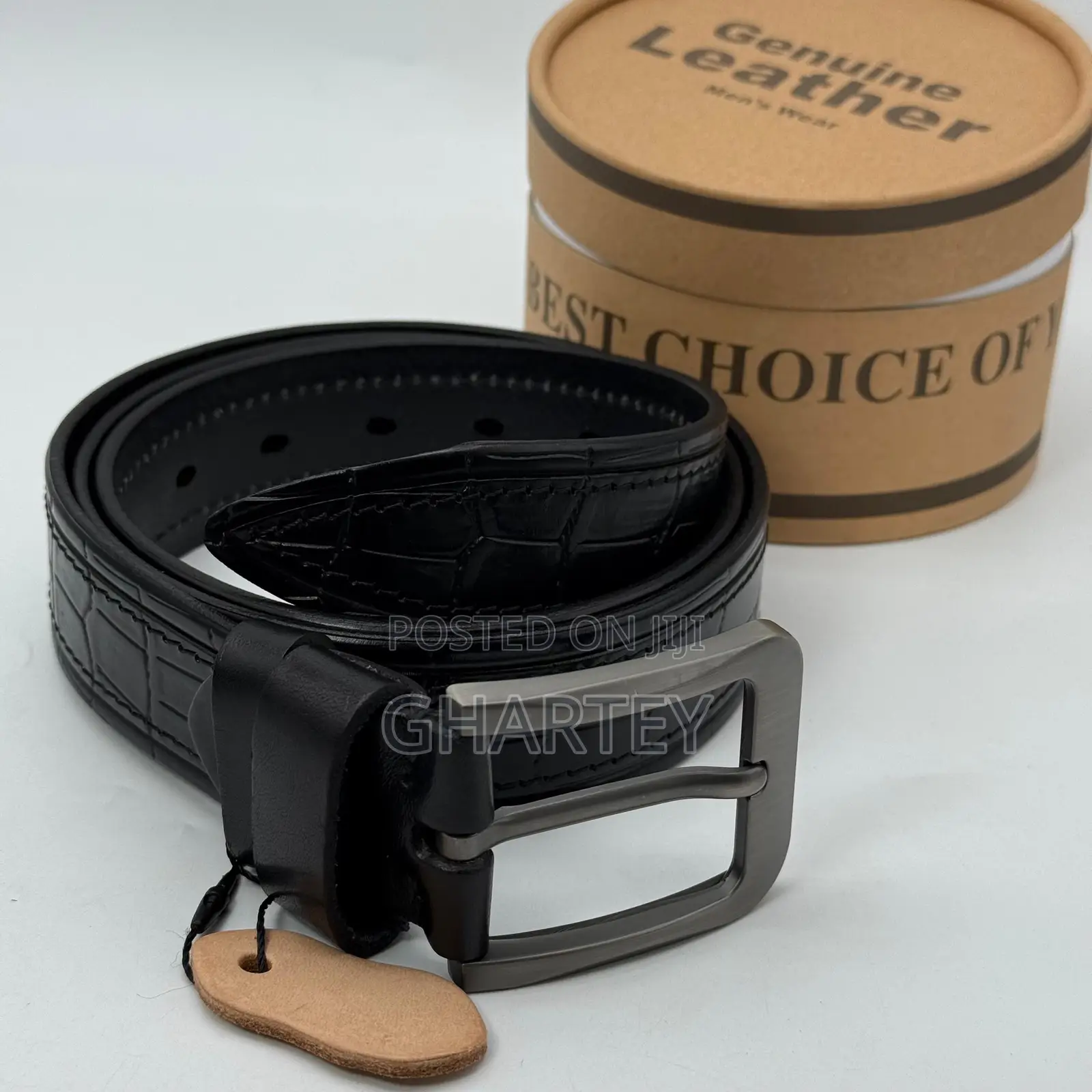 Men’S Premium Simple Buckle Belts || Black