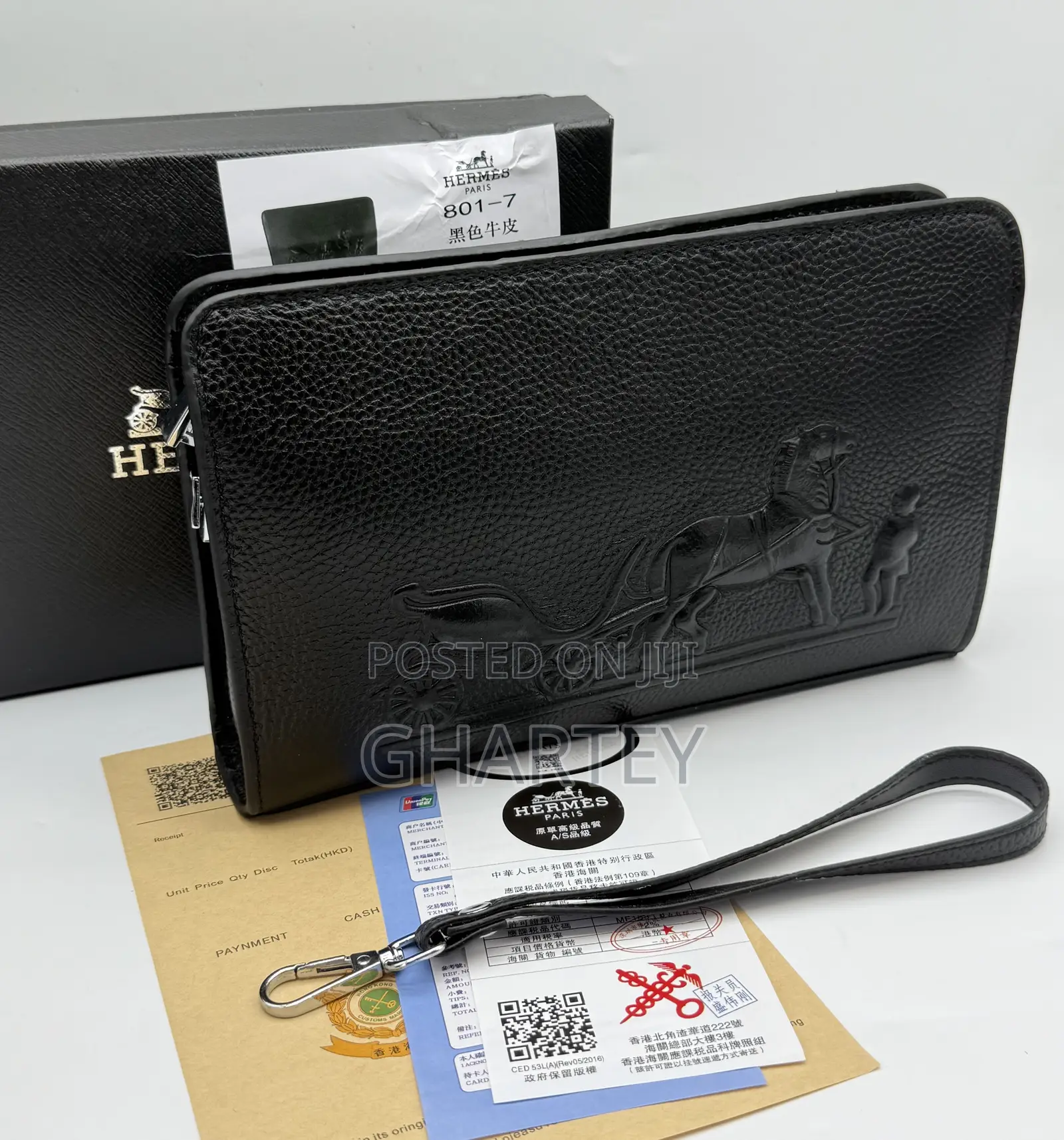 Luxury Casual High Quality Leather Armpit or Handbag -Black