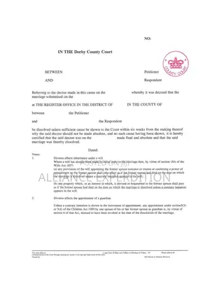 Uk Divorce Certificates