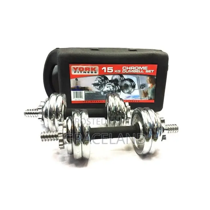This Is Original Chrome 15 Kg Dumbbell Set Adjustable Gym.