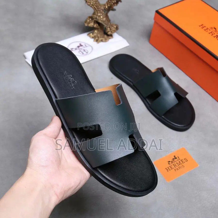 Men's Casual Cross Leather Slippers