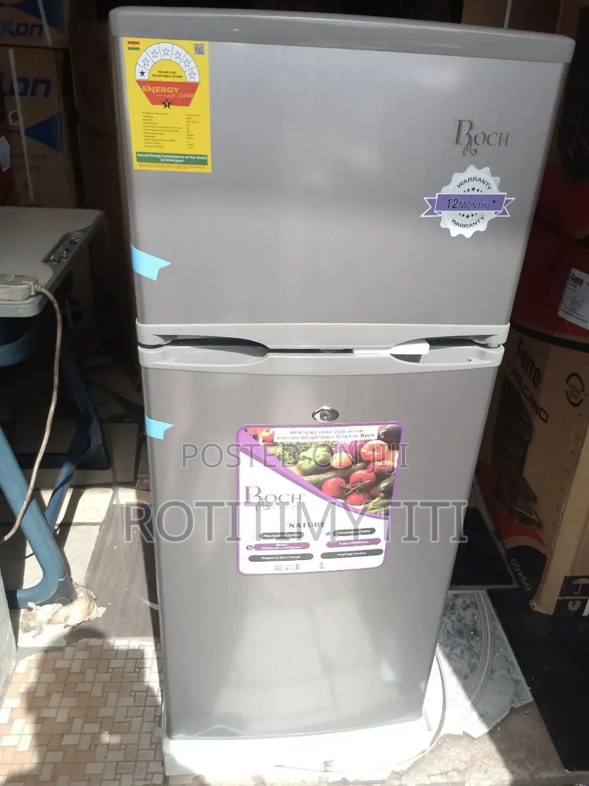 Power and Direct Cooling Roch Refrigerator Top Freezer 117l