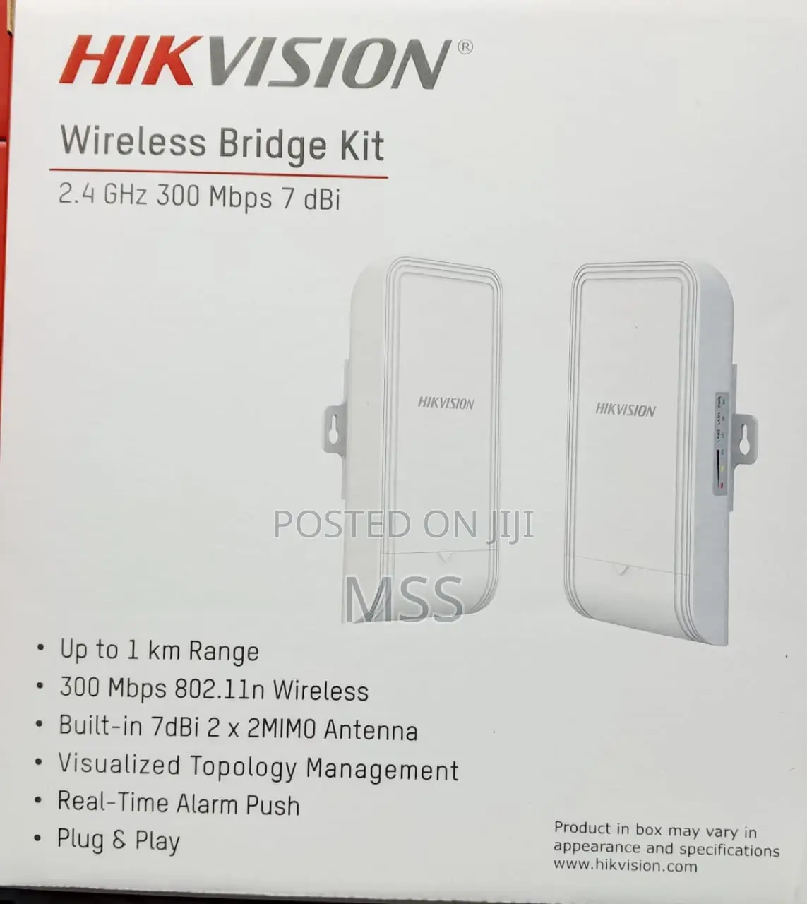 Ds-3wf1000-Ei-2n 2.4ghz 300mbps 1km Wireless Bridge Kit
