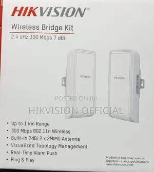 Ds-3wf1000-Ei-2n 2.4ghz 300mbps 1km Wireless Bridge Kit