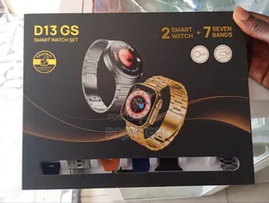 D13 Gs Smart Watch (2 Smart Watches) and 7 Straps - Silver