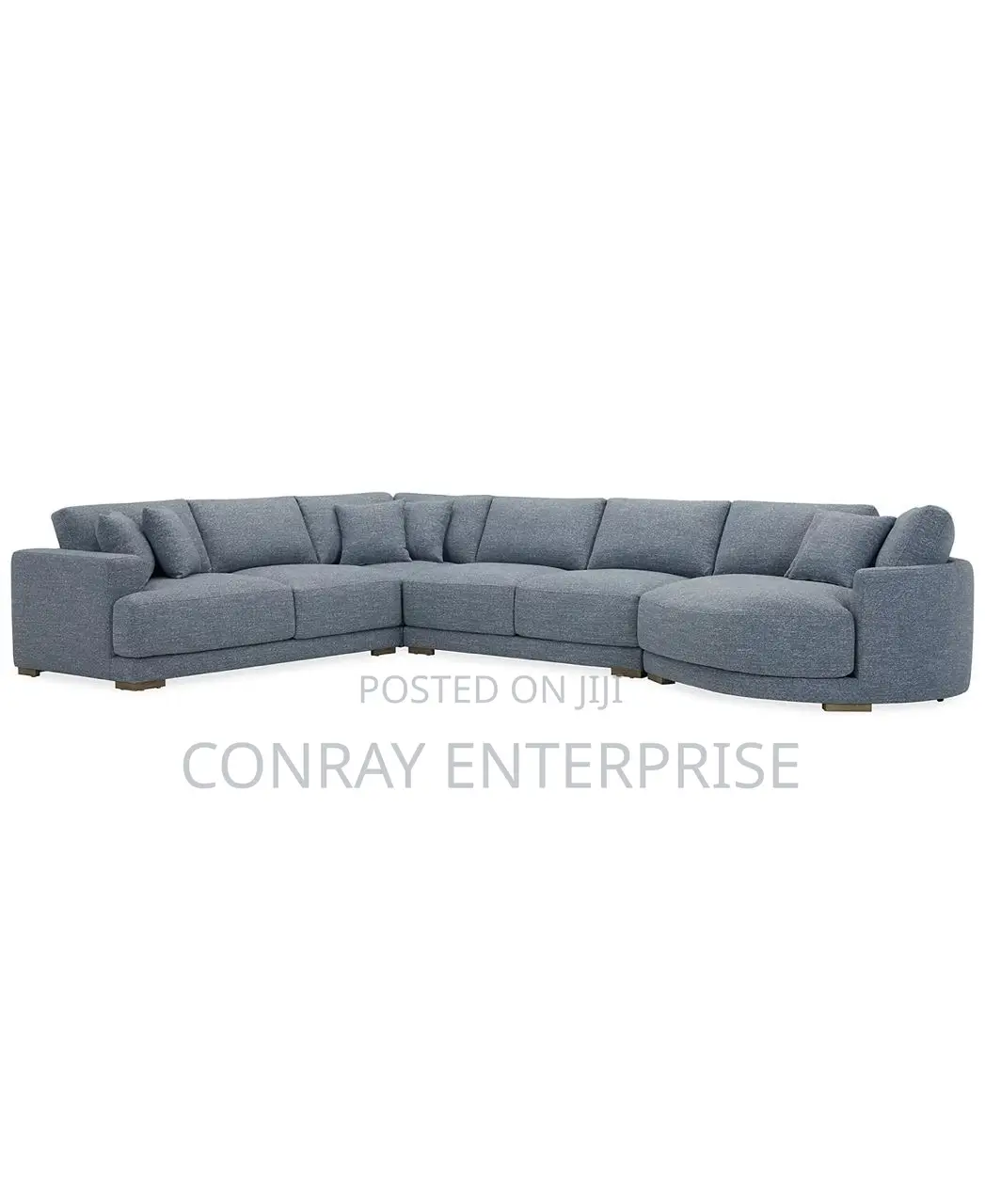 Vasher 166” 4-Pc Fabric Sectional Sofa With Cuddler.