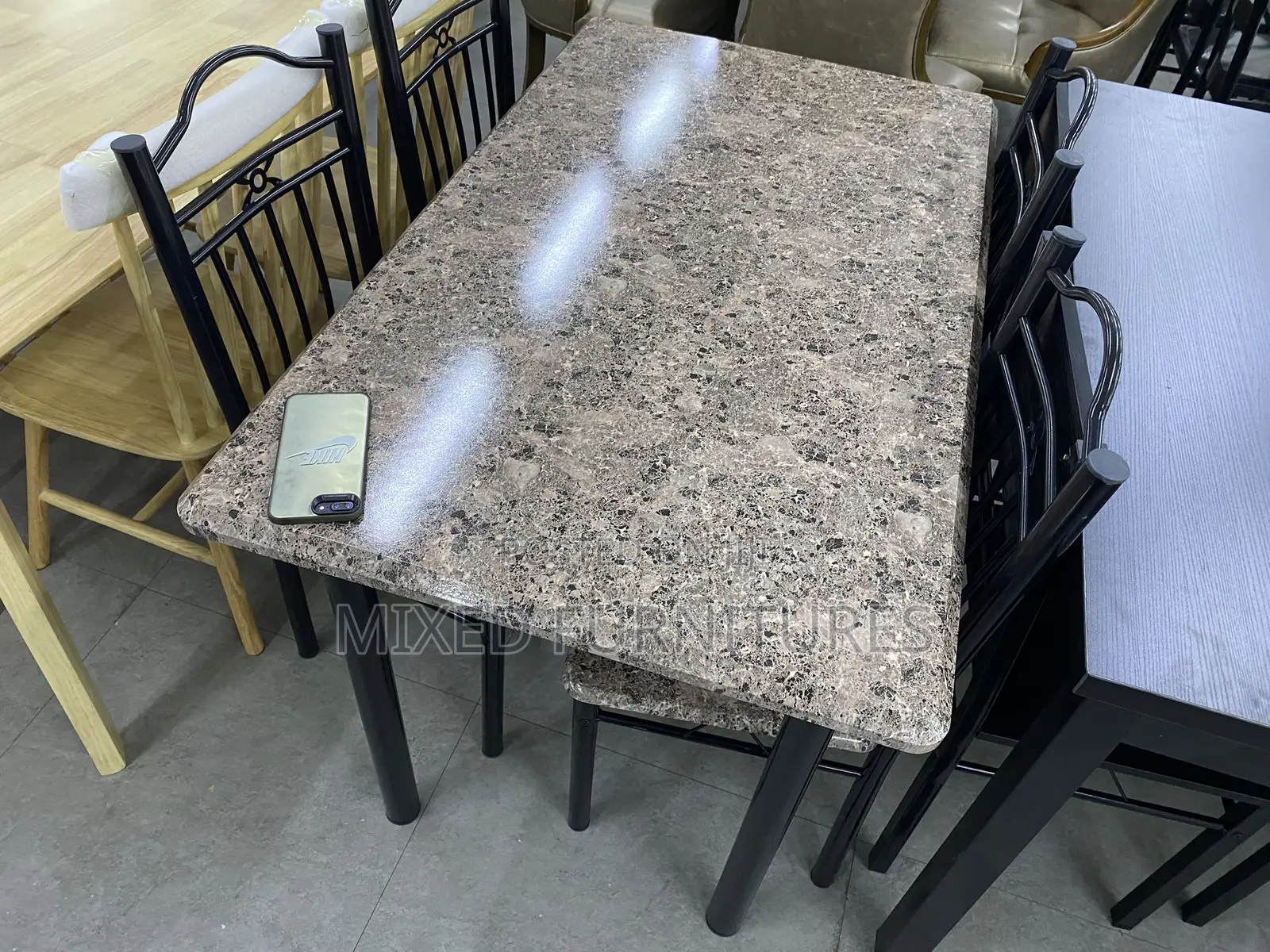 Wooden Dining Sets With Metal Frame