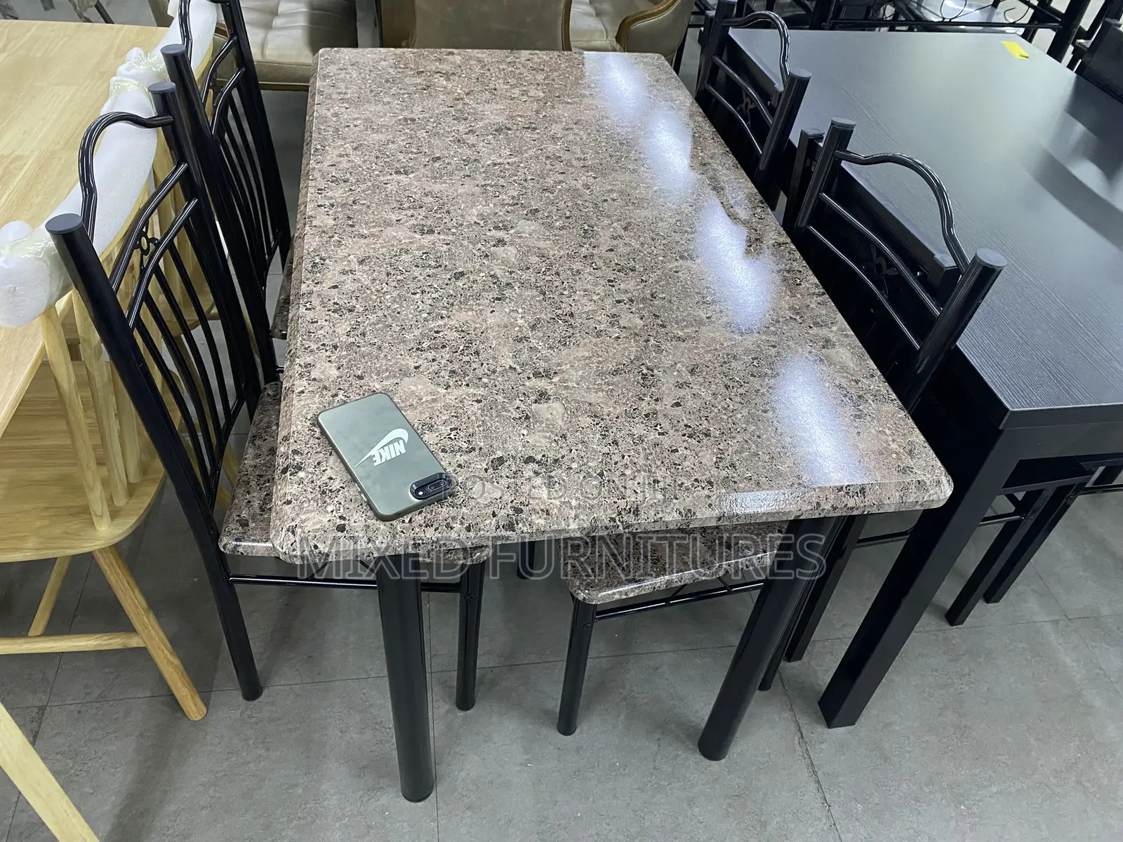 Wooden Dining Sets With Metal Frame